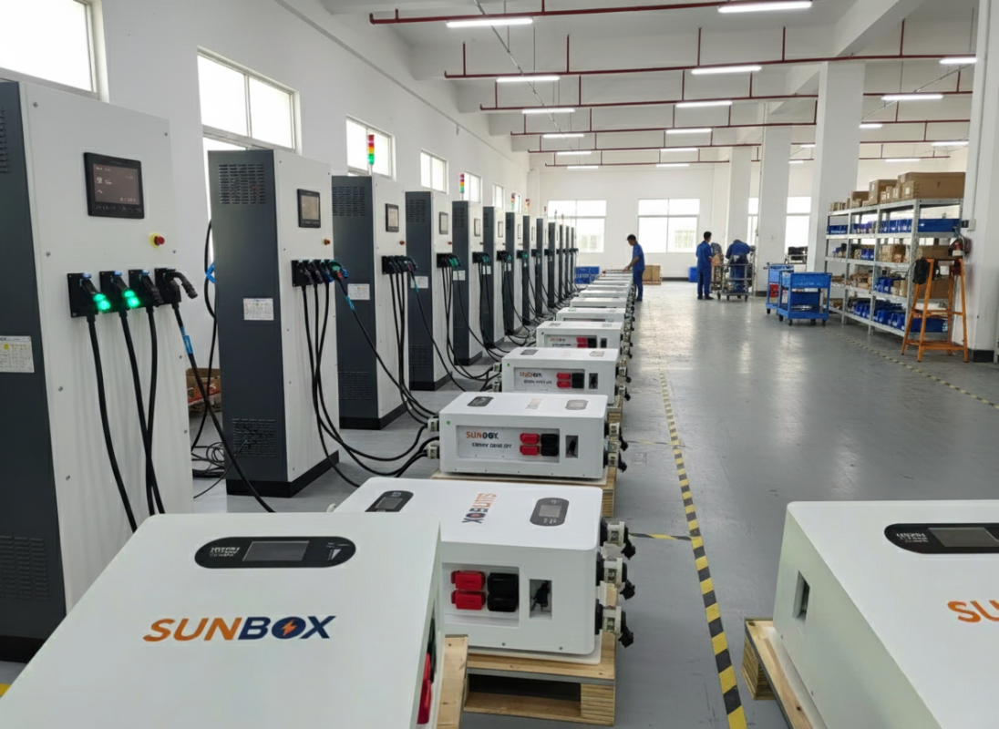Sạc pin lưu trữ trước khi xuất xưởng